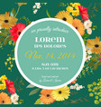 summer and spring floral card in watercolor style vector image