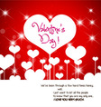 valentine greeting hearts abstract background vector image vector image