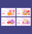 morning people backgrounds set vector image