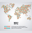 world map infographic vector image