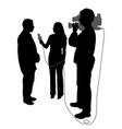 interview with cameraman vector image