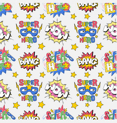 Comic elements colorful seamless pattern Vector Image