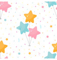 festive seamless pattern with cute balloons vector image