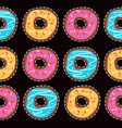 seamless pattern with glazed donuts vector image