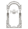 vintage frame template vector image vector image