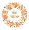 winter gingerbread cookies vector image vector image