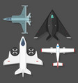airplane top view and aircraft vector image