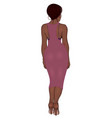 curvy african american girl in casual wear vector image