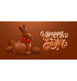 happy easter festive greeting card design vector image vector image
