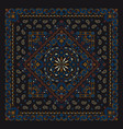 ornament paisley bandana print silk neck vector image vector image