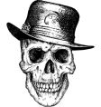 pimp skull vector image vector image