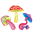 toxic mushrooms vector image