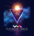 abstract geometric banner with neon lights trendy vector image