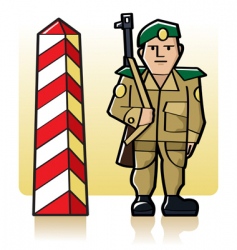 Border guard Royalty Free Vector Image - VectorStock