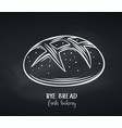 rye bread chalkboard style vector image vector image