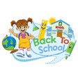 school girl cartoon vector image vector image