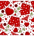 seamless background by st valentines day vector image vector image