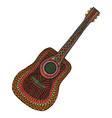 guitar tangle pattern vector image