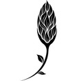 flower silhouette vector image