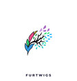fur twigs template vector image