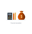 budget money count financial calculator pencil vector image