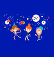happy children jumping and dancing in party flat vector image vector image