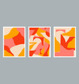 minimalism paper collage background set vector image