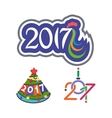 new year greeting card design vector image