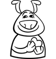 dog in love cartoon coloring page vector image vector image
