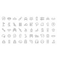 set line icons ski sport vector image vector image