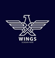 luxury abstract eagle logo design vector image vector image