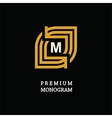 modern template monogram emblem logo symbol vector image vector image