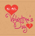 valentine greetings with typography vector image vector image