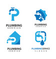 plumbing logo images vector image