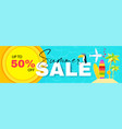 summer sale season sale cute poster template vector image