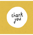 thank you card yellow paper vector image vector image