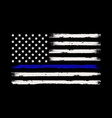 thin blue line american flag t shirt template vector image