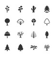 tree icons set vector image