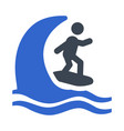 beach surfing icon vector image vector image