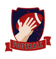 hands catches ball vector image