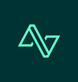 initial letter av or n logo template vector image
