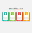 presentation business infographic template with 4 vector image