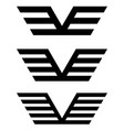 wing pilot logo military army eagle shield patch vector image
