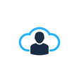 cloud user logo icon design vector image