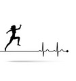 heartbeat electrocardiogram vector image vector image