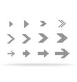 arrow icons cursor set direction symbol sign vector image