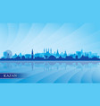 kazan city skyline silhouette background vector image