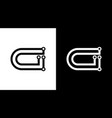 technology logo monogram g letter initial black vector image vector image