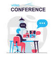 video conference isolated cartoon concept vector image