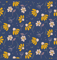 daisy flowers modern pattern seamless vector image